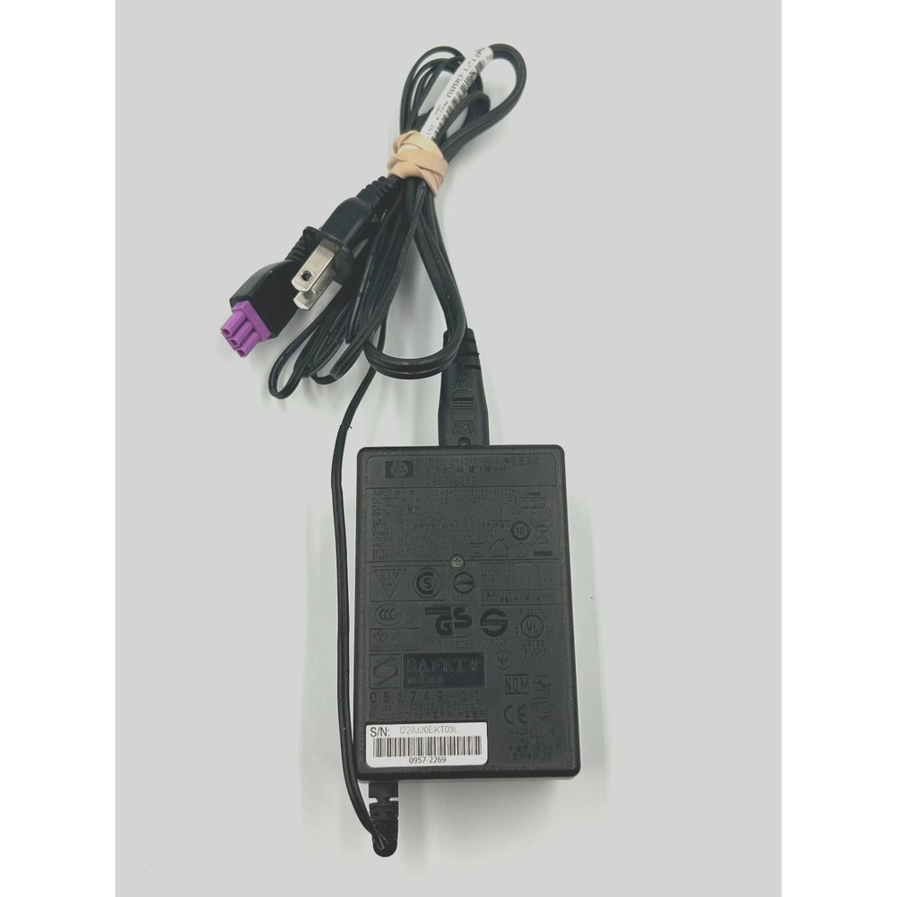 Genuine HP 0957-2269 AC Adapter & Power Cord for OfficeJet 4500‎ Printer, Tested